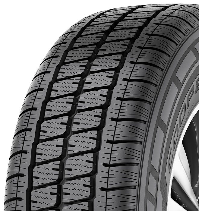 COOPER ALL SEASON VAN, Etiqueta de neumáticos de la UE 225/75 R16 121R, clasificación de agarre en mojado: C, Clasificación de consumo eficiente de combustible: C,  Clasificación de ruido: 74 dB