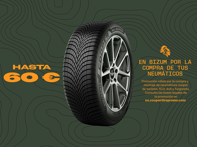Consigue hasta 60€ por por Bizum por la compra y montaje de neumáticos.