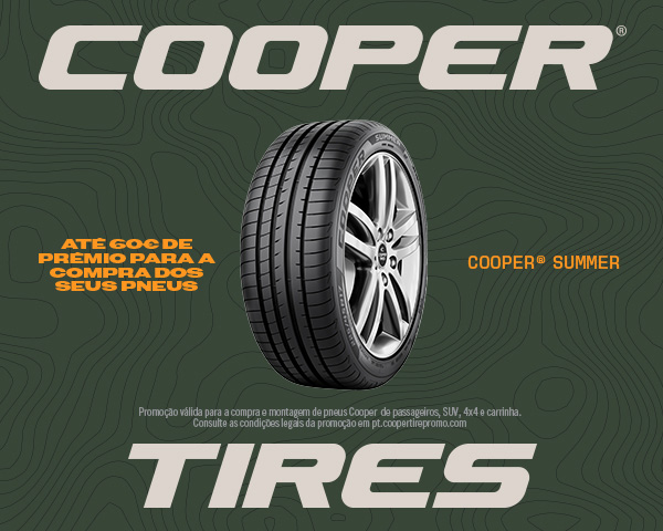 Receba até 60 € de prémio pela compra e montagem de pneus Cooper